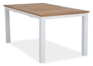Tavolo esterno deNoord 12975x90cm, Marrone, Bianco, Metallo