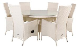 Tavolo e sedie set Dallas 616Bianco plastica