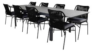 Tavolo e sedie set Dallas 699Polylegno, Corda, Metallo