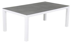 Tavolo da esterno Dallas 76545x70cm, Bianco, Grigio, Metallo