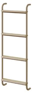 Scala In Metallo Mocha 37,5x105x13 Cm Con Gradini Antiscivolo Per Lettini Versatili