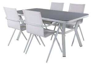 Tavolo e sedie set Dallas 1281Tessile, Metallo