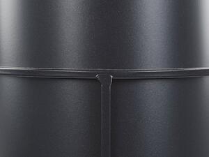 Vaso per Fiori Moderno con Piedistallo 15 x 15 x 28 cm in Metallo di colore Nero interno esterno Beliani