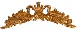 Sopraporta in legno finitura foglia oro anticato Made in Italy