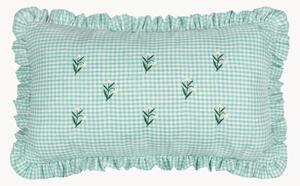 Cuscino in cotone ricamato con volant Les Petite Fleurs