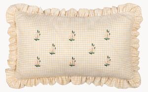 Cuscino in cotone ricamato con volant Les Petite Fleurs
