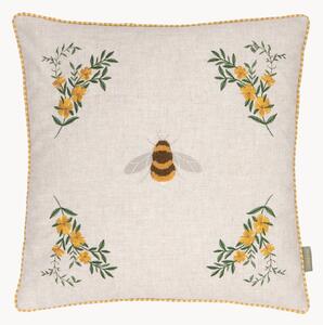 Cuscino ricamato con retro in velluto Ramble Bee