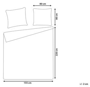 Set di biancheria da letto 155 x 200 cm in cotone a tinta unita bianco camera da letto stile classico Beliani