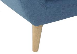 Divano a 3 posti blu imbottito con schienale capitonnè gambe in legno chiaro spesso imbottito soggiorno minimalista scandinavo Beliani