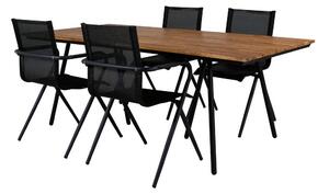 Tavolo e sedie set Dallas 2156Tessile, Metallo