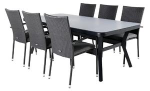 Tavolo e sedie set Dallas 2136Bianco plastica, Metallo