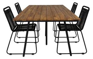 Tavolo e sedie set Dallas 2190Corda, Metallo