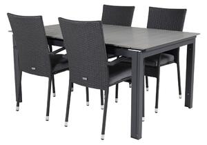 Tavolo e sedie set Dallas 2341Bianco plastica