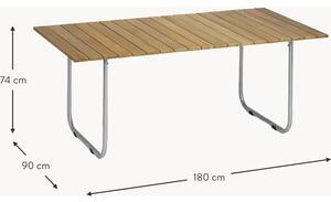 Tavolo da giardino in legno di teak fatto a mano Prato, varie misure