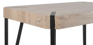 Tavolo da pranzo Piano in legno tortora Gambe in metallo Nero 130 x 80 cm 6 posti rettangolare industriale Beliani