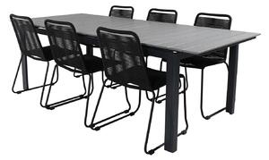 Tavolo e sedie set Dallas 2508Corda, Metallo