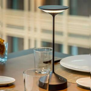 <p>Lampada della Linea Tempo, ricaricabile di color Bronzo perfetta per la tavola o la scrivania, offre un ottima e calda illuminazione.</p>
