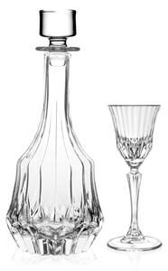 <p>Elegante bottiglia con calici in cristallo finemente lavorato, linee classiche e slanciate, ideale per una tavola chic e raffinata.</p>