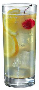 Bicchiere long drink in vetro trasparente, elegante e semplice nelle linee, adatto per una tavola raffinata e chic oppure nei momenti di festa con amici