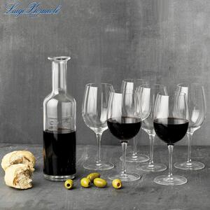 Prestigioso set per la degustazione del vino composto da 6 splendidi calici goblet 48 cl in vetro sonoro superiore SON.hyx eleganti e resistenti ed un moderno decanter da 0,75 l