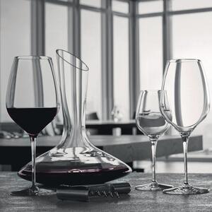 Eleganza e stile italiano, vetro sonoro di altissima purezza e qualità, bordi sottili, leggero e resistente, dedicato all alta sommellerie, raccomandato per vini rossi maturi