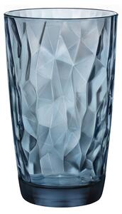 Bormioli Rocco Diamond Ocean Blue Bicchiere Cooler 47 cl Set 6 Pz In Vetro Colorato Blu