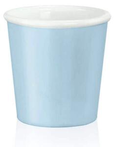 Bicchiere in vetro opale extra resistente smaltato blu pastello. Colori sicuri al contatto con gli alimenti e resistenti ad oltre 2000 lavaggi in lavastoviglie. Idoneo per forni e microonde