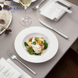 Prestigiosi piatti in porcellana bianca Bone Premium semplice e accattivante adatta per la tavola di tutti i giorni. Lavabile in lavastoviglie. Adatta nel microonde