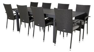 Tavolo e sedie set Dallas 3586Metallo, Bianco plastica