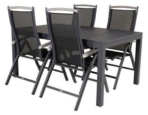 Tavolo e sedie set Dallas 3564Tessile, Metallo