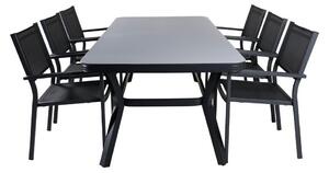Tavolo e sedie set Dallas 3600Tessile, Metallo
