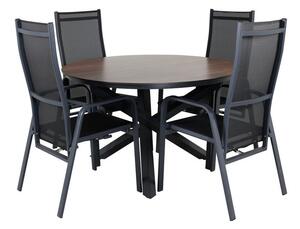 Tavolo e sedie set Dallas 3695Tessile, Metallo
