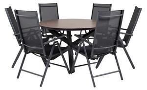 Tavolo e sedie set Dallas 3690Tessile, Metallo