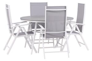 Tavolo e sedie set Dallas 3732Tessile, Metallo