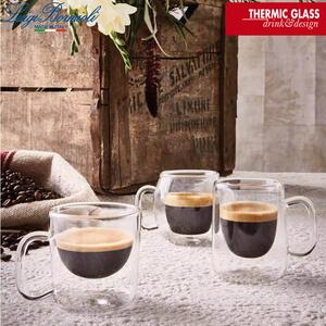 Bormioli Luigi Thermic Glass Set 2 Tazzine Caffe Monorigine Colombia 10 cl In Vetro Termico