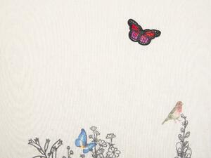 Cuscino decorativo beige Farfalla Stampa Quadrata 45 x 45 cm Accessori per Arredamento moderno Beliani