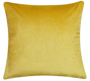 Set di 2 cuscini decorativi in velluto giallo 45 x 45 cm quadrati accessori per la decorazione della casa Beliani