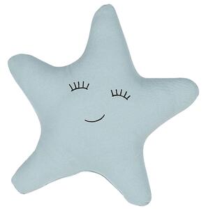 Set di 2 cuscini per bambini in tessuto blu a forma di stella con imbottitura morbida per bambini Beliani