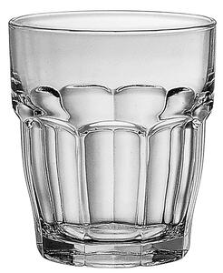 Pratico bicchiere succhi per la casa come per il bar in vetro resistente agli urti e impilabili per poter essere riposti comodamente in poco spazio