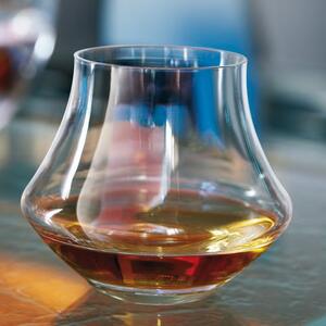 Speciale bicchiere con una comoda ed agevole presa "in palmo di mano" perfetto per servire liquori scuri come whisky, rhum e bourbon