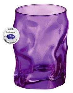 <p>Elegante bicchiere acqua in vetro viola in un originale design che evoca tutta la forza dell'acqua sorgiva mostrandone la sinuosità delle linee e la delicatezza delle curve, <strong>Design By ROSS LOVEGROSS</strong></p>