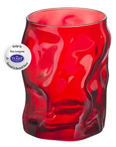 <p>Elegante bicchiere acqua in vetro rosso in un originale design che evoca tutta la forza dell'acqua sorgiva mostrandone la sinuosità delle linee e la delicatezza delle curve, <strong>Design by ROSS LOVEGROSS</strong></p>