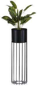 Vaso da fiori in metallo LOFT 70x20 cm nero