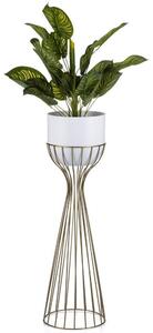 Vaso da fiori in metallo LOFT 68x20 cm oro/bianco