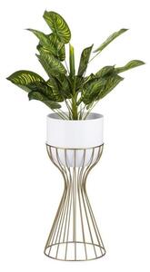 Vaso da fiori in metallo LOFT 46x20 cm oro/bianco