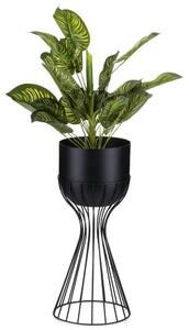 Vaso da fiori in metallo LOFT 46x20 cm nero