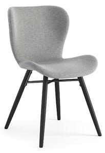 ALTEA Grigio (tessuto Rio 180) / gambe nere – SEDIA MODERNA PER SOGGIORNO / SALA DA PRANZO / CUCINA / UFFICIO