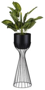 Vaso da fiori in metallo LOFT 56x20 cm nero