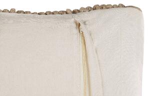 Set di 2 cuscini decorativi Lana e cotone beige 45 x 45 cm Fodera per cuscino a tinta unita con imbottitura in poliestere Beliani