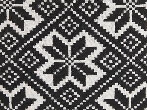 Set di 2 cuscini decorativi in cotone bianco e nero 45 x 45 cm sfoderabili con imbottitura in poliestere Beliani
